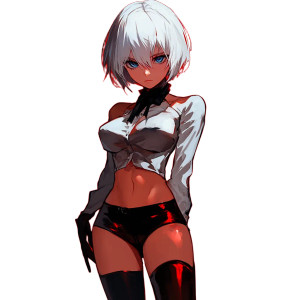 White-Haired Girl Vinyl Car Decal Sticker – Waterproof & UV-Resistant 8" White-Haired Girl Vinyl Car Decal Sticker – Waterproof & UV-Resistant 8"