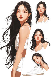 Korean Woman Portrait Vinyl Car Decal Sticker – Waterproof & UV-Resistant 8" Korean Woman Portrait Vinyl Car Decal Sticker – Waterproof & UV-Resistant 8"