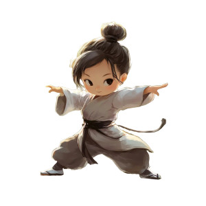 Little Taoist Vinyl Car Decal Sticker – Waterproof & UV-Resistant 8"