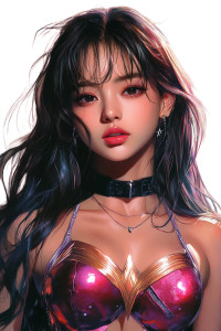 Rose Lisa Wonder Woman V2 Vinyl Car Decal Sticker – Waterproof & UV-Resistant 8"