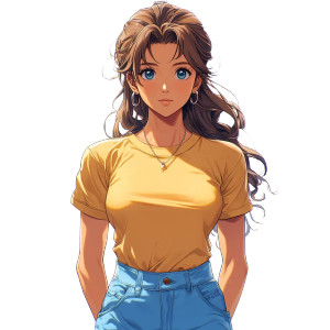 Young Anime Character Vinyl Car Decal Sticker – Waterproof & UV-Resistant 8"