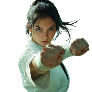 Karate Girl Kick Vinyl Car Decal Sticker – Waterproof & UV-Resistant 8" Karate Girl Kick Vinyl Car Decal Sticker – Waterproof & UV-Resistant 8"