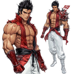 Crimson Sai’Jin Warrior Vinyl Car Decal Sticker – Waterproof & UV-Resistant 8"