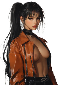 Ponytail Beauty Vinyl Car Decal Sticker – Waterproof & UV-Resistant 8"