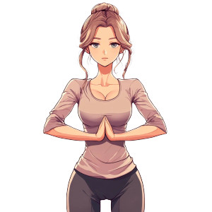 Peaceful Anime Woman Vinyl Car Decal Sticker – Waterproof & UV-Resistant 8"