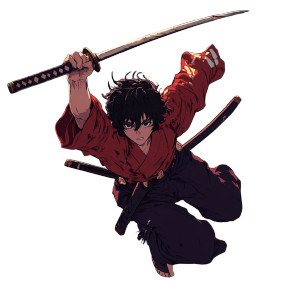 Anime Swordsman Levitating Vinyl Car Decal Sticker – Waterproof & UV-Resistant 8" Anime Swordsman Levitating Vinyl Car Decal Sticker – Waterproof & UV-Resistant 8"