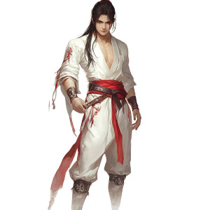 Chinese Fantasy Warrior Vinyl Car Decal Sticker – Waterproof & UV-Resistant 8"