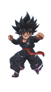 Young Black Goku Vinyl Car Decal Sticker – Waterproof & UV-Resistant 8"