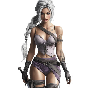 Fantasy Grey-Haired Woman Vinyl Car Decal Sticker – Waterproof & UV-Resistant 8" Fantasy Grey-Haired Woman Vinyl Car Decal Sticker – Waterproof & UV-Resistant 8"