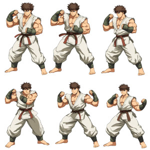 Fighter Sprite Vinyl Car Decal Sticker – Waterproof & UV-Resistant 8"