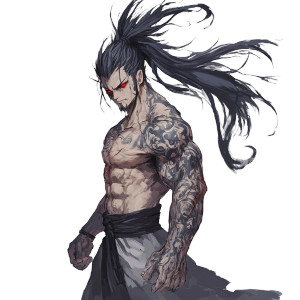 Anime Monk Fighter Vinyl Car Decal Sticker – Waterproof & UV-Resistant 8"