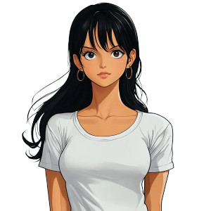 Nico Robin Illustration V3 Vinyl Car Decal Sticker – Waterproof & UV-Resistant 8"