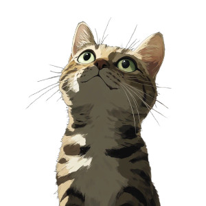 Ghibli Tabby Cat Vinyl Car Decal Sticker – Waterproof & UV-Resistant 8"