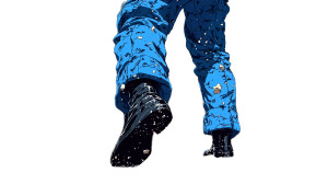 Anime Military Leg Kick Vinyl Car Decal Sticker – Waterproof & UV-Resistant 8"