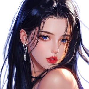 Pretty Anime Girl V2 Vinyl Car Decal Sticker – Waterproof & UV-Resistant 8"