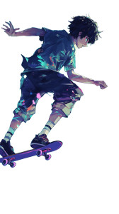Anime Skate Boy Vinyl Car Decal Sticker – Waterproof & UV-Resistant 8" Anime Skate Boy Vinyl Car Decal Sticker – Waterproof & UV-Resistant 8"