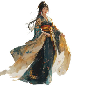 Fantasy Kimono Warrior Vinyl Car Decal Sticker – Waterproof & UV-Resistant 8" Fantasy Kimono Warrior Vinyl Car Decal Sticker – Waterproof & UV-Resistant 8"