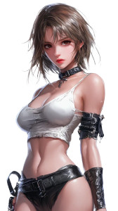 Anime Tomboy Character V2 Vinyl Car Decal Sticker – Waterproof & UV-Resistant 8"