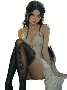 Gothic Kawaii Bride Vinyl Car Decal Sticker – Waterproof & UV-Resistant 8"