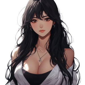 Jellyfish Hairstyle Girl V2 Vinyl Car Decal Sticker – Waterproof & UV-Resistant 8"