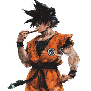 Goku With Cigar Vinyl Car Decal Sticker – Waterproof & UV-Resistant 8" Goku With Cigar Vinyl Car Decal Sticker – Waterproof & UV-Resistant 8"