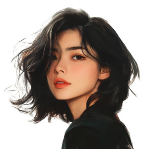 Cool Asian Girl Vinyl Car Decal Sticker – Waterproof & UV-Resistant 8"