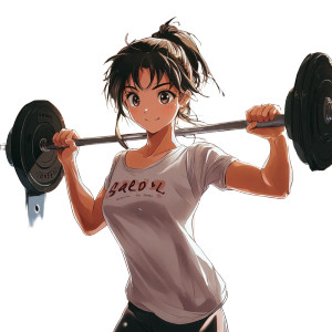 Girl Working Out Vinyl Car Decal Sticker – Waterproof & UV-Resistant 8"