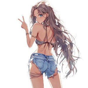 Anime Girl Peace Sign Vinyl Car Decal Sticker – Waterproof & UV-Resistant 8" Anime Girl Peace Sign Vinyl Car Decal Sticker – Waterproof & UV-Resistant 8"
