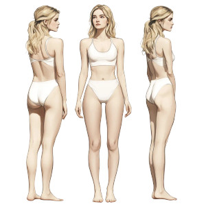 Blonde Model Perspectives Vinyl Car Decal Sticker – Waterproof & UV-Resistant 8"