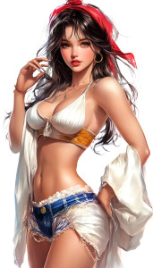 Snow White Summer Vinyl Car Decal Sticker – Waterproof & UV-Resistant 8"