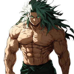 Green-Haired Anime Character Vinyl Car Decal Sticker – Waterproof & UV-Resistant 8"