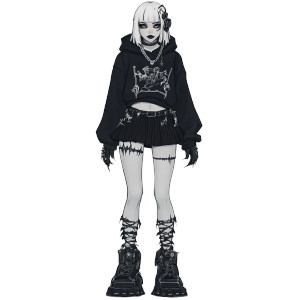 Neon-Punk Alessandra Vinyl Car Decal Sticker – Waterproof & UV-Resistant 8"