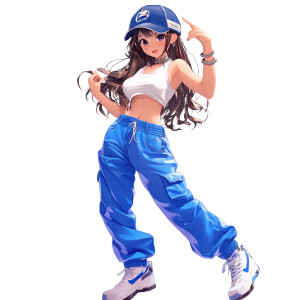 Dancing Anime Girl V2 Vinyl Car Decal Sticker – Waterproof & UV-Resistant 8"