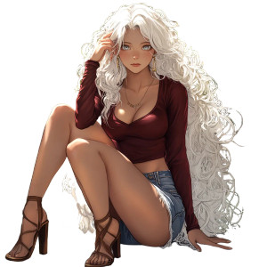 White-Haired Anime Woman Vinyl Car Decal Sticker – Waterproof & UV-Resistant 8" White-Haired Anime Woman Vinyl Car Decal Sticker – Waterproof & UV-Resistant 8"