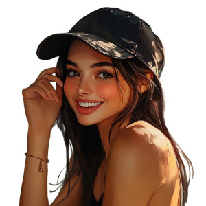 Flirtatious Girl Vinyl Car Decal Sticker – Waterproof & UV-Resistant 8" Flirtatious Girl Vinyl Car Decal Sticker – Waterproof & UV-Resistant 8"