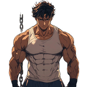 Gym Anime Man Vinyl Car Decal Sticker – Waterproof & UV-Resistant 8"