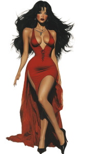 Retro Horror Hostess Vinyl Car Decal Sticker – Waterproof & UV-Resistant 8"