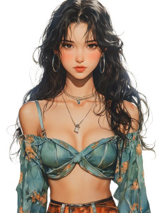 90S Anime Girl V17 Vinyl Car Decal Sticker – Waterproof & UV-Resistant 8"