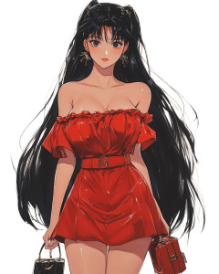 90S Anime Woman V3 Vinyl Car Decal Sticker – Waterproof & UV-Resistant 8"