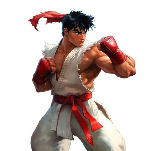 Disney Style Ryu Vinyl Car Decal Sticker – Waterproof & UV-Resistant 8"