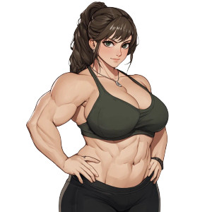 Bulky Feminine Waifu Vinyl Car Decal Sticker – Waterproof & UV-Resistant 8"