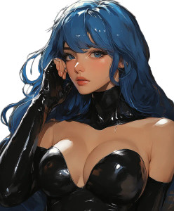 Blue-Haired Anime Woman Vinyl Car Decal Sticker – Waterproof & UV-Resistant 8" Blue-Haired Anime Woman Vinyl Car Decal Sticker – Waterproof & UV-Resistant 8"