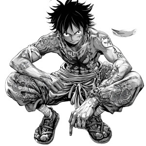One Piece Tattoo Vinyl Car Decal Sticker – Waterproof & UV-Resistant 8" One Piece Tattoo Vinyl Car Decal Sticker – Waterproof & UV-Resistant 8"