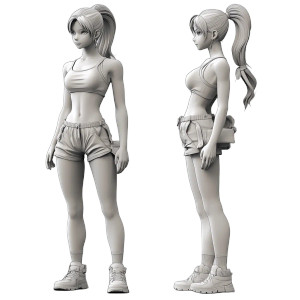 Anime Character Model Vinyl Car Decal Sticker – Waterproof & UV-Resistant 8"