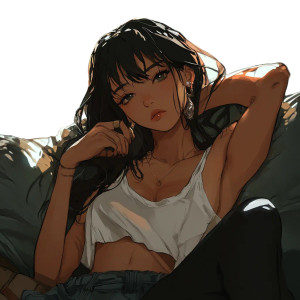 Anime Cool Woman V2 Vinyl Car Decal Sticker – Waterproof & UV-Resistant 8"