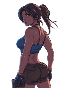 Pixel Art Tomb Raider Vinyl Car Decal Sticker – Waterproof & UV-Resistant 8"