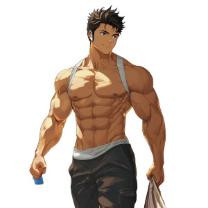 Confident Bodybuilder Walking Vinyl Car Decal Sticker – Waterproof & UV-Resistant 8"