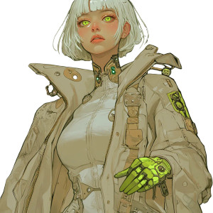 Steampunk Anime Scientist Vinyl Car Decal Sticker – Waterproof & UV-Resistant 8"