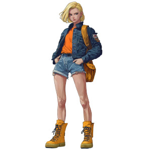 Android 18 Design Vinyl Car Decal Sticker – Waterproof & UV-Resistant 8" Android 18 Design Vinyl Car Decal Sticker – Waterproof & UV-Resistant 8"