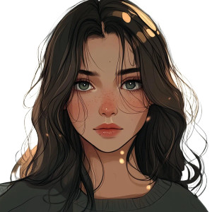 Joven Triste Cómic Vinyl Car Decal Sticker – Waterproof & UV-Resistant 8"